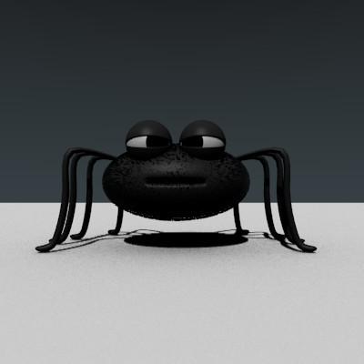 Black Cartoon Spider preview image